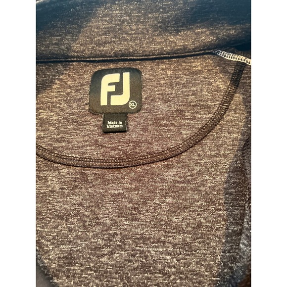 FJ FootJoy RBC Mens Golf 1/4 Zip Pullover Sweater XL Black Heathered Performance - Picture 5 of 10